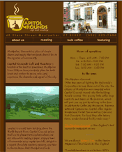 [Image as Link: screenshot of the Capitol Grounds website, October 2003.]