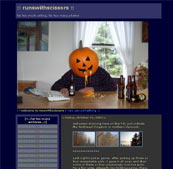 [Image as Link: screenshot of  Runs With Scissors Blog, October 2003.]