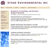 [Before: screenshot of Stone Environmental website, October 2003.]