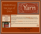 [Image as Link: screenshot of Vermont Yarn Company site, 2005.]